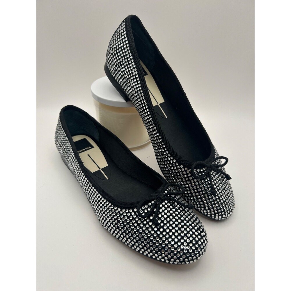 Dolce Vita Black and Silver Flats